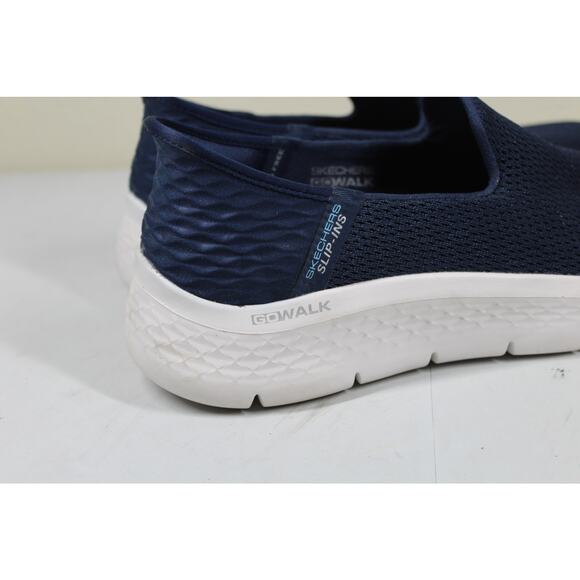 Skechers Go Walk Flex Womens 10W Wide Navy Blue Slip-Ins Running Shoes 124963 - Picture 4 of 6